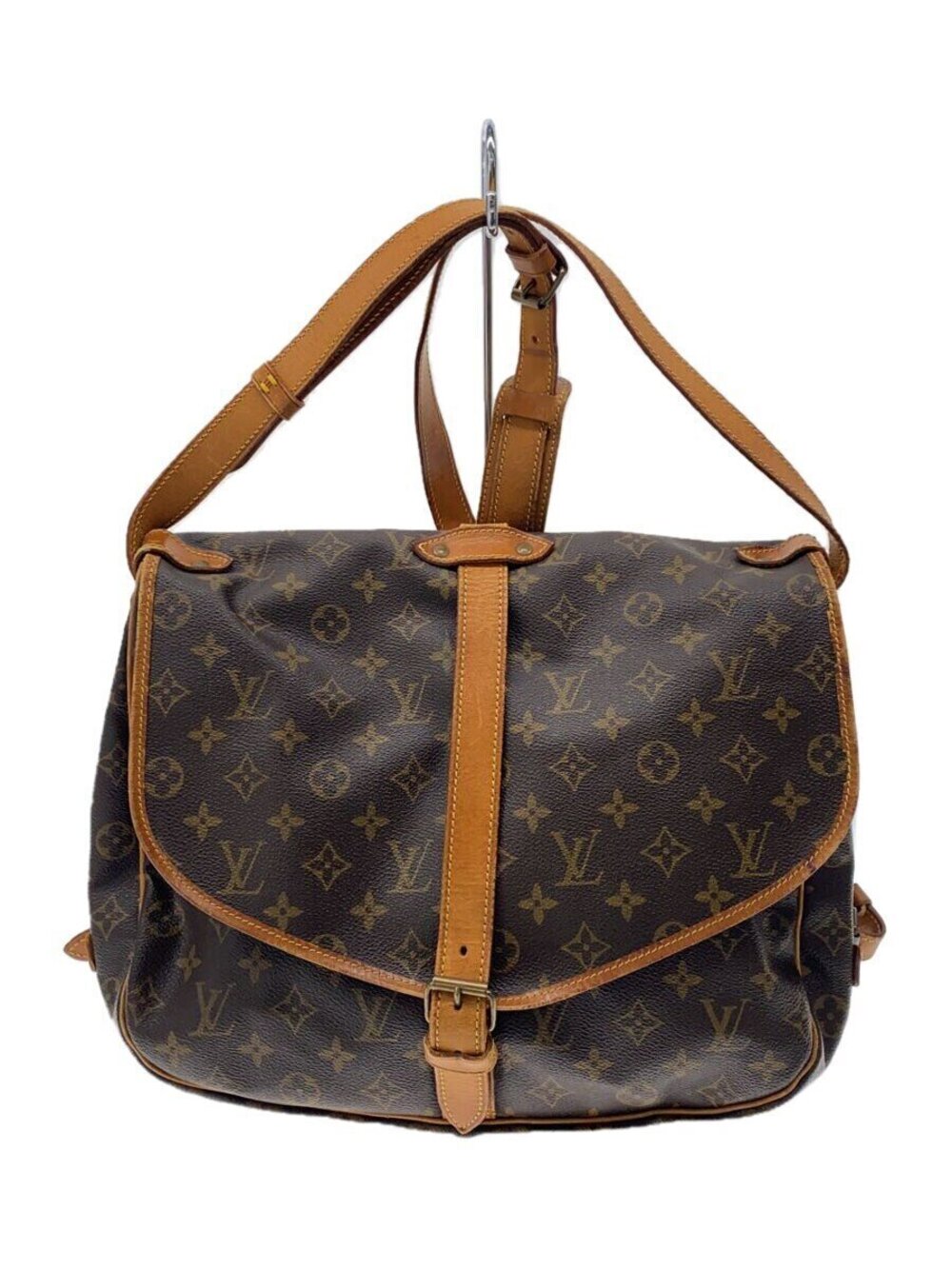 LOUIS VUITTON Saumur Canvas Brown